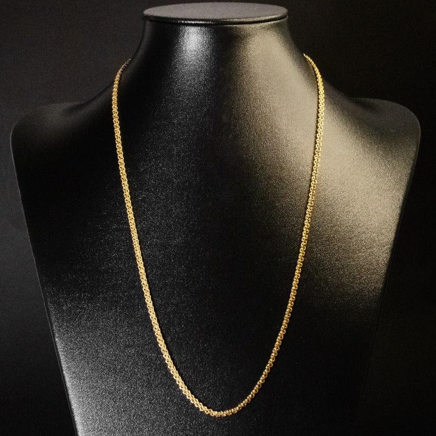 Corrente Cadeado Duplo - 3,5mm (Banhado a Ouro 18K)