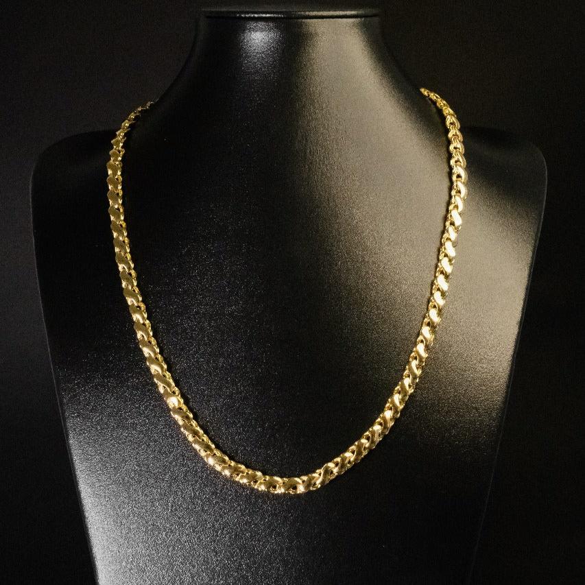 Corrente Friso S - 8mm (Banhado a Ouro 18K)