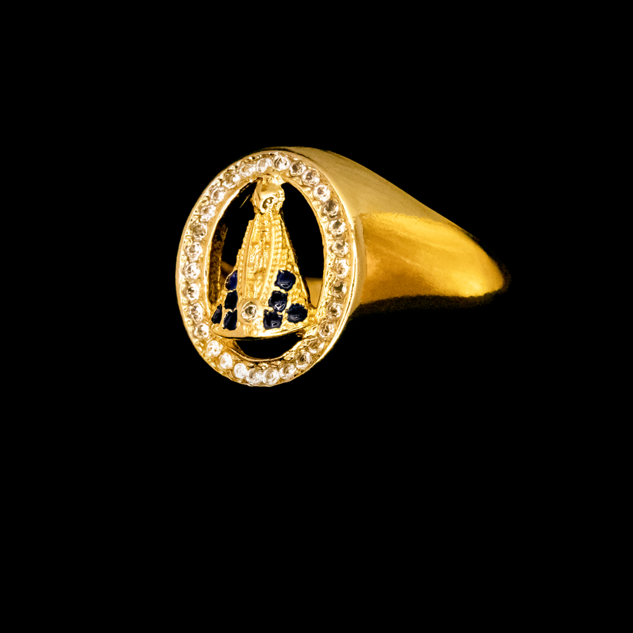 Anel Nossa Senhora Oval (Banhado a Ouro 18K)