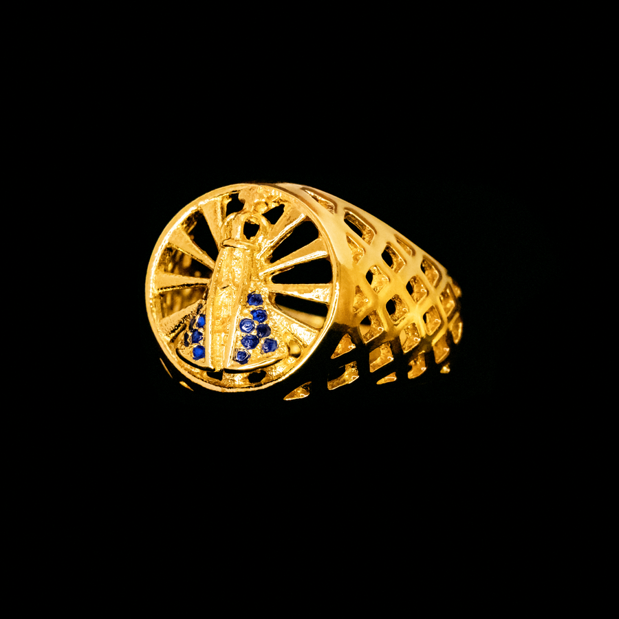 Anel Nossa Senhora Raiada P (Banhado a Ouro 18K)