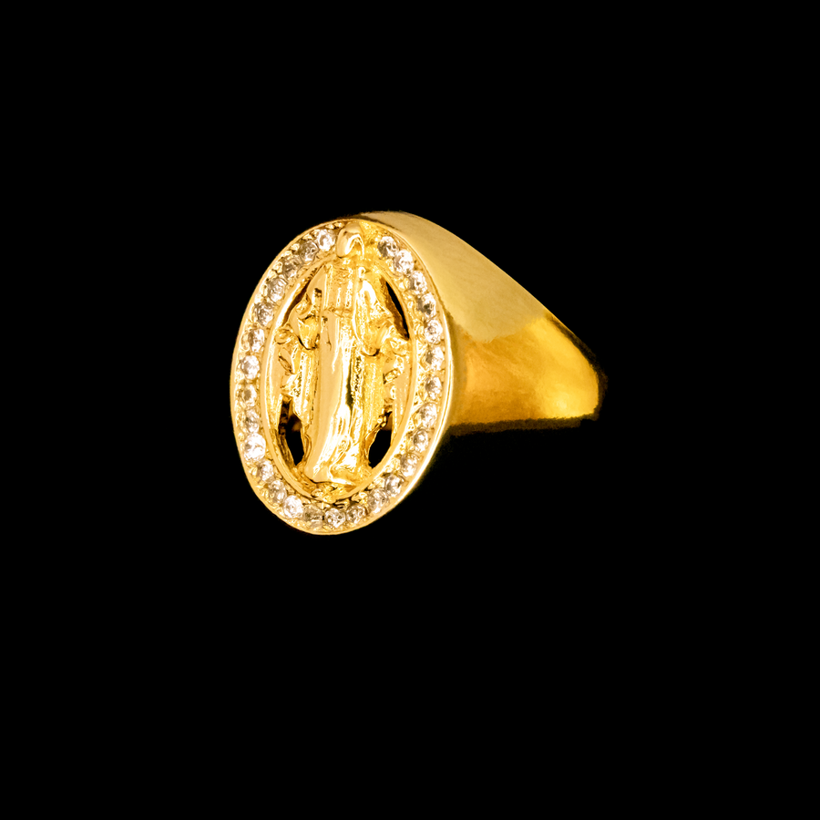 Anel Santa Oval (Banhado a Ouro 18K)
