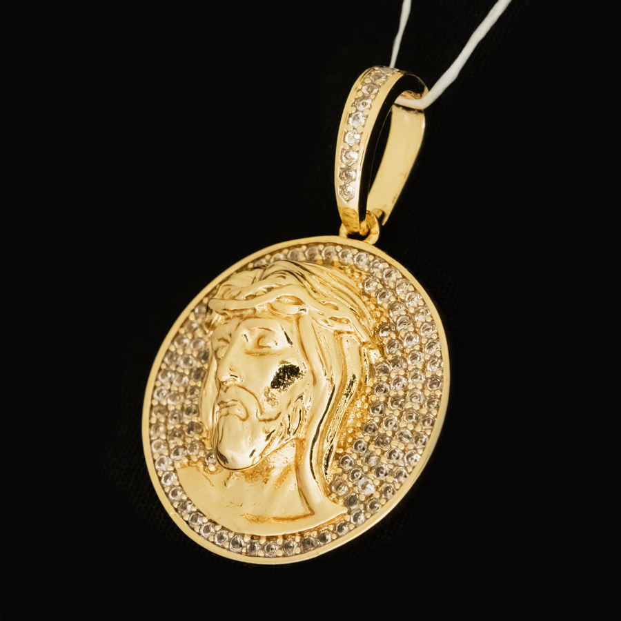 Pingente Cristo Cravejado (Banhado a Ouro 18K)