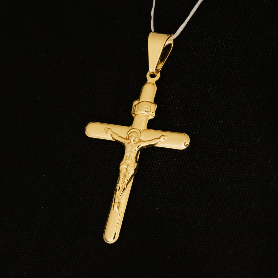Pingente Fino Cruz G (Banhado a Ouro 18K)
