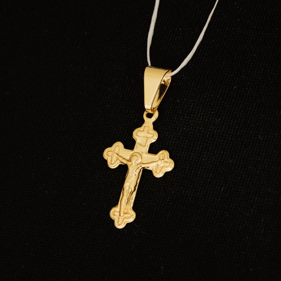 Pingente Fino Cruz P (Banhado a Ouro 18K)