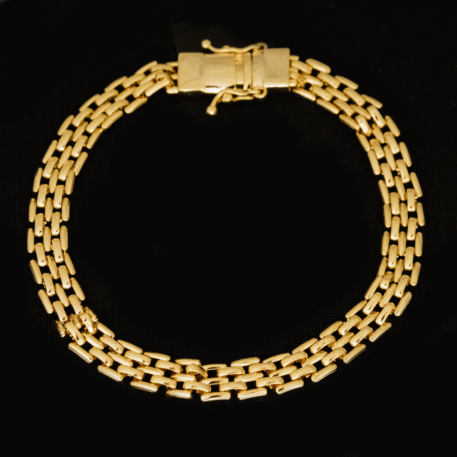 Pulseira Americano - 8mm (Banhado a Ouro 18K)