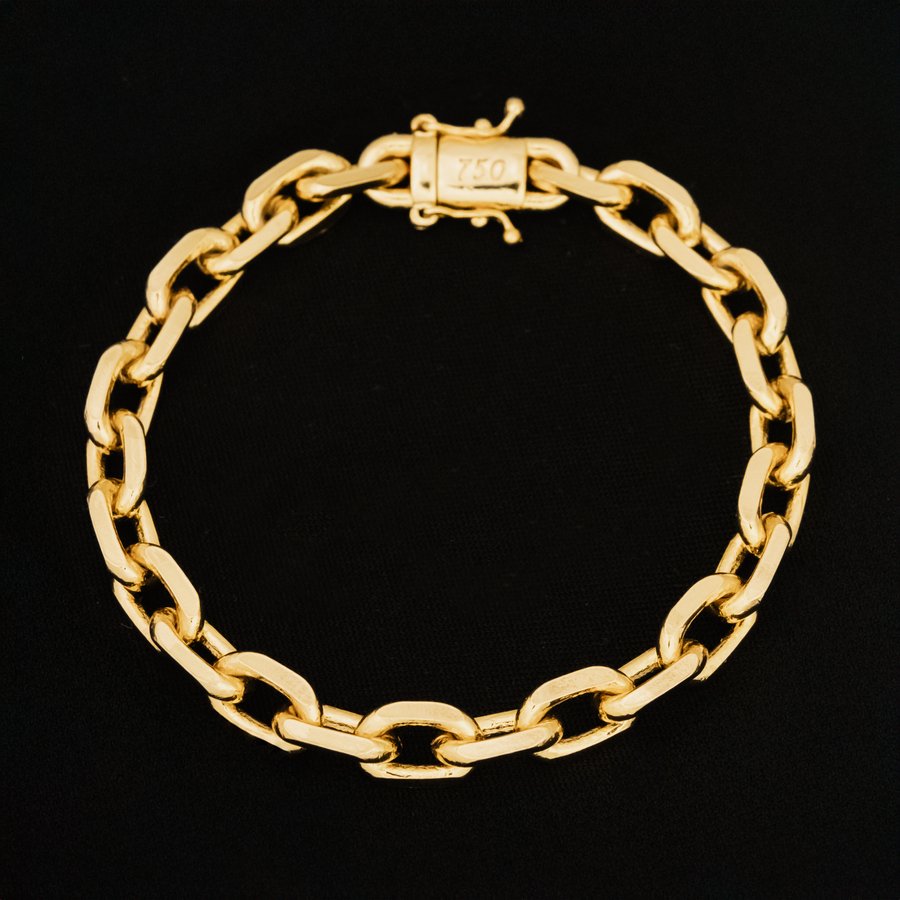 Pulseira Cadeado - 8mm (Banhado a Ouro 18K)