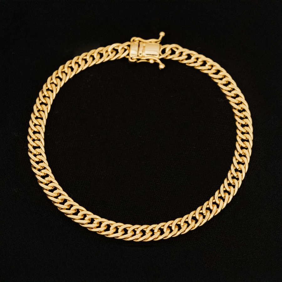 Pulseira Grumet Dupla - 5mm (Banhado a Ouro 18K)