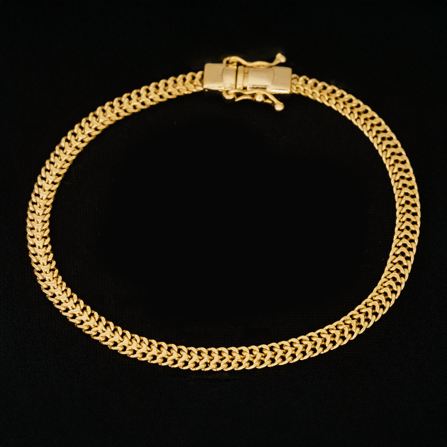 Pulseira Lacraia - 4,3mm (Banhado a Ouro 18K)