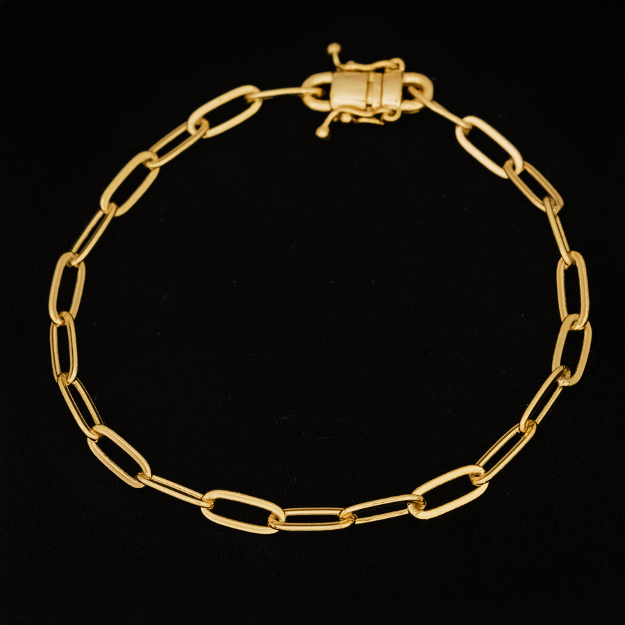 Pulseira Meia Cana - 4,5mm (Banhado a Ouro 18K)