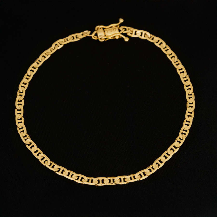 Pulseira Piastrine - 3mm (Banhado a Ouro 18K)