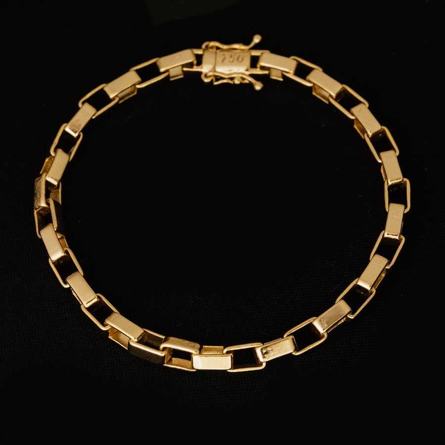 Pulseira Tijolinho - 5mm (Banhado a Ouro 18K)
