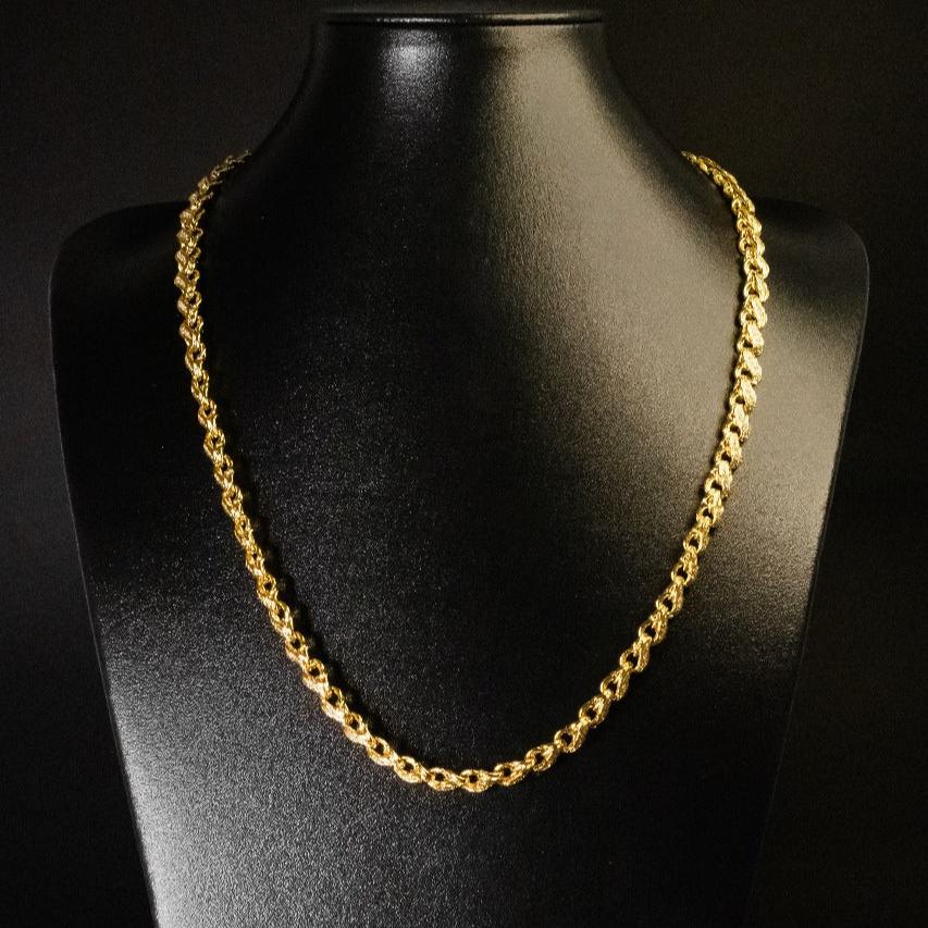 Corrente Friso S Cravejado - 8mm (Banhado a Ouro 18K)
