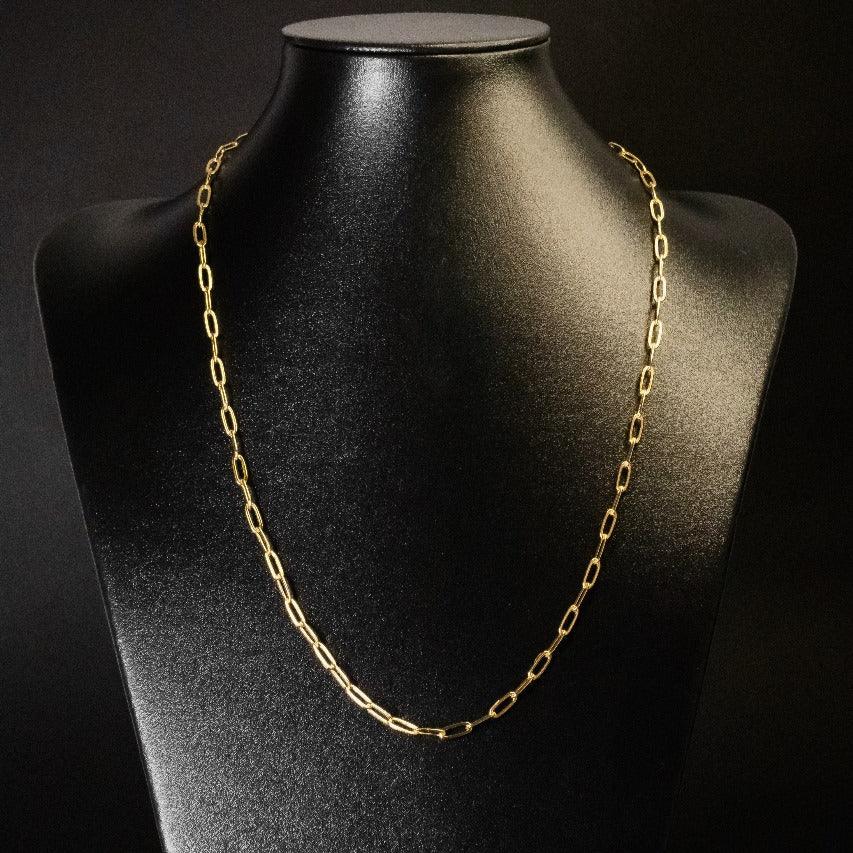 Corrente Meia Cana - 4,5mm (Banhado a Ouro 18K)