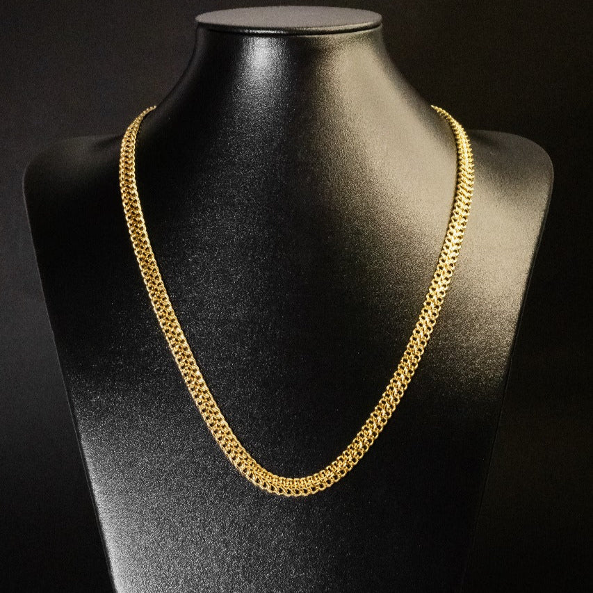 Corrente Lacraia - 8,5mm (Banhado a Ouro 18K)