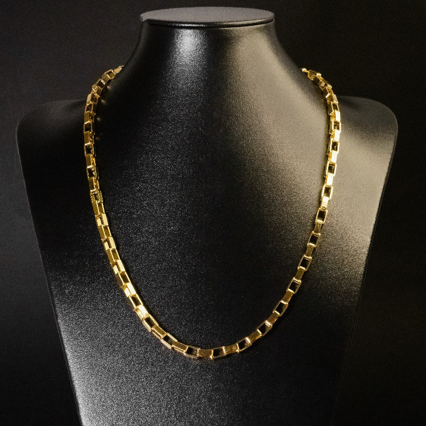 Corrente Tijolinho - 7mm (Banhado a Ouro 18K)