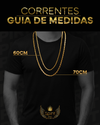 Corrente Cadeado Duplo - 3mm (Banhado a Ouro 18K)