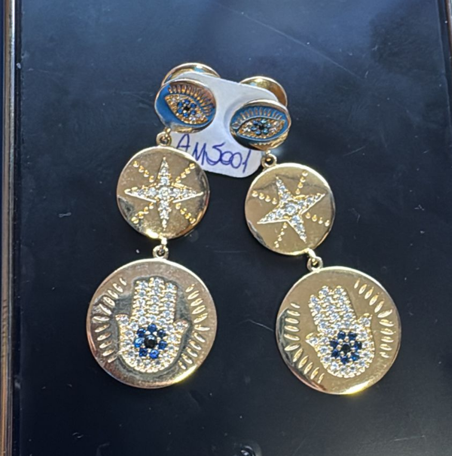 Brinco exótica com banho em ouro 18k