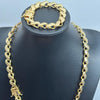 Corrente e Pulseira Friso S 12mm (Banhado A Ouro 18K)
