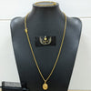 Corrente e Pulseira Cadeado 2mm + Pingente Cristo Oval (Banhado a Ouro 18K)