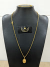 Corrente e Pulseira Cadeado 2mm + Pingente Cristo Oval (Banhado a Ouro 18K)