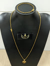 Corrente e Pulseira Cadeado 2mm + Pingente Espírito Santo Vazado (Banhado a Ouro 18K)
