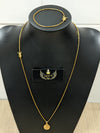 Corrente e Pulseira Tijolinho 1,8mm + Pingente Cristo Oval (Banhado a Ouro 18K)