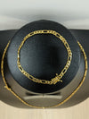 Corrente e Pulseira 3X1  4mm (Banhado a Ouro 18K)