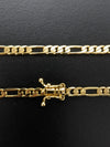 Corrente e Pulseira 3X1  4mm (Banhado a Ouro 18K)
