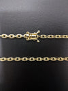 Corrente Cadeado - 3mm (Banhado a Ouro 18K)