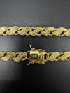 Corrente Friso S Cravejado - 12mm (Banhado a Ouro 18K)