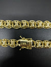Corrente Dubai C/S Cravejado - 12mm (Banhado a Ouro 18K)