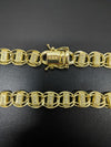 Corrente Dubai Cravejado - 12mm (Banhado a Ouro 18K)