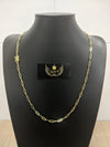 Corrente Meia Cana - 4,5mm (Banhado a Ouro 18K)