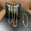 Corrente + Pulseira Cadeado 3mm (Banhado A Ouro 18K)