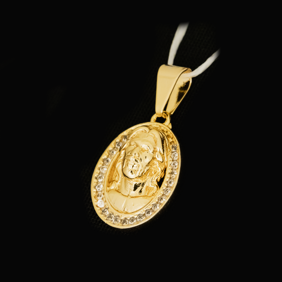Pingente Cristo Oval (Banhado a Ouro 18K)