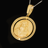 Pingente Grande Giratório Nossa Senhora e Cristo (Banhado a Ouro 18K)