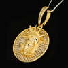 Corrente Lacraia 4,3mm + Pingente Liberdade Cravejada (Banhado A Ouro 18K)