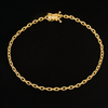 Corrente e Pulseira Cadeado 2mm + Pingente Cristo Oval (Banhado a Ouro 18K)