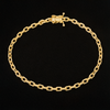 Corrente + Pulseira Cadeado 3mm (Banhado A Ouro 18K)
