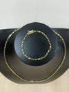 Corrente e Pulseira Tijolinho 3mm (Banhado a Ouro 18K)