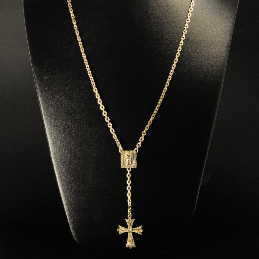Terço Cristo (Banhado a Ouro 18K)