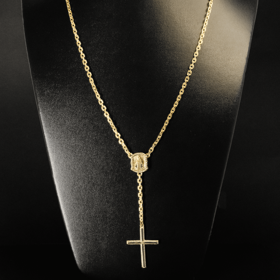 Terço Nossa Senhora (Banhado a Ouro 18K)